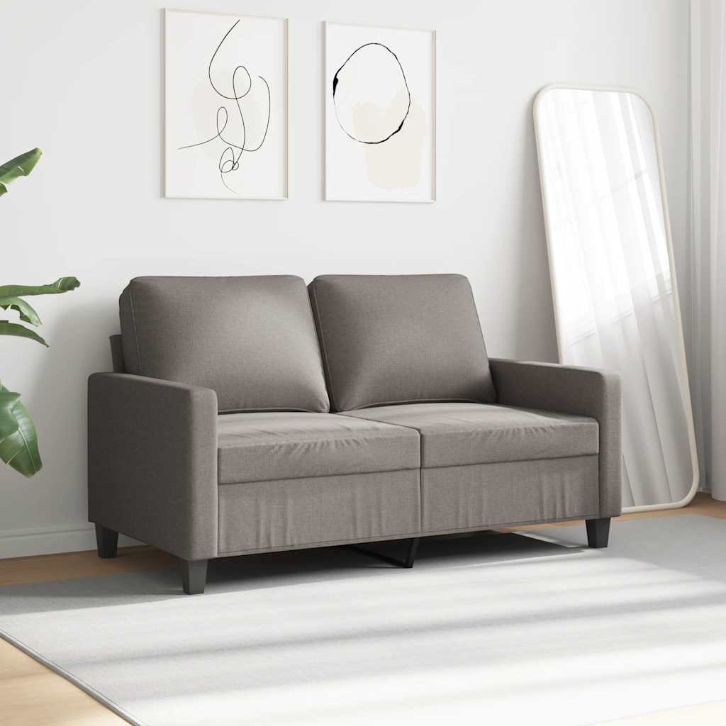 Vidaxl tweezitsbank 120 cm stof taupe