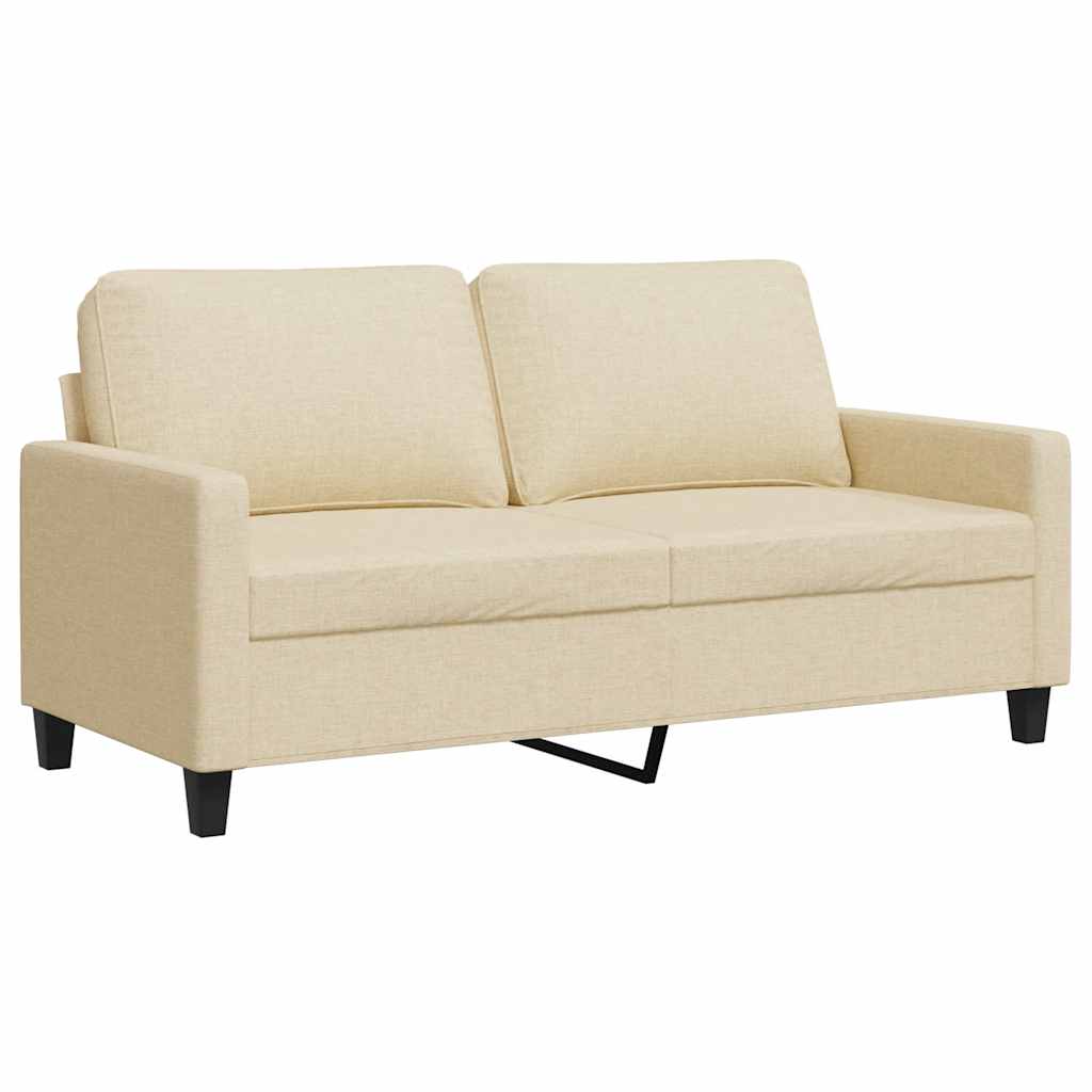 Vidaxl tweezitsbank 140 cm stof crèmekleurig