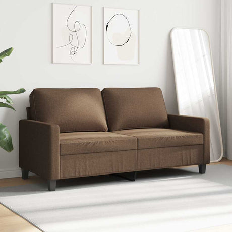 Vidaxl tweezitsbank 140 cm stof bruin