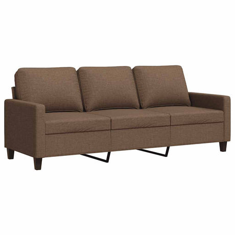 Vidaxl driezitsbank 180 cm stof bruin
