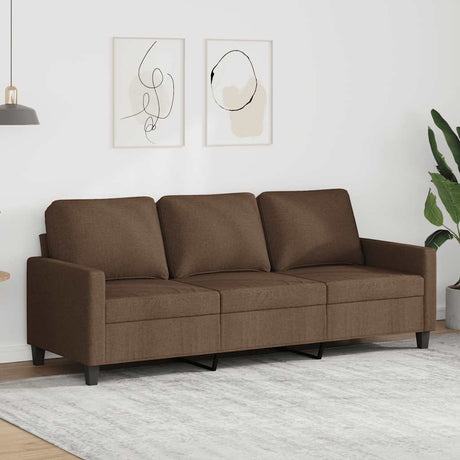 Vidaxl driezitsbank 180 cm stof bruin