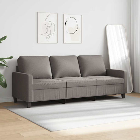 Vidaxl driezitsbank 180 cm stof taupe
