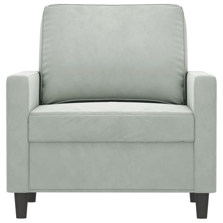 Vidaxl fauteuil 60 cm fluweel lichtgrijs
