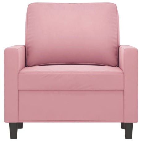Vidaxl fauteuil 60 cm fluweel roze