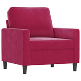 Vidaxl fauteuil 60 cm fluweel wijnrood