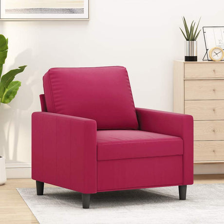 Vidaxl fauteuil 60 cm fluweel wijnrood