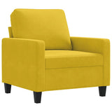 Vidaxl fauteuil 60 cm fluweel geel