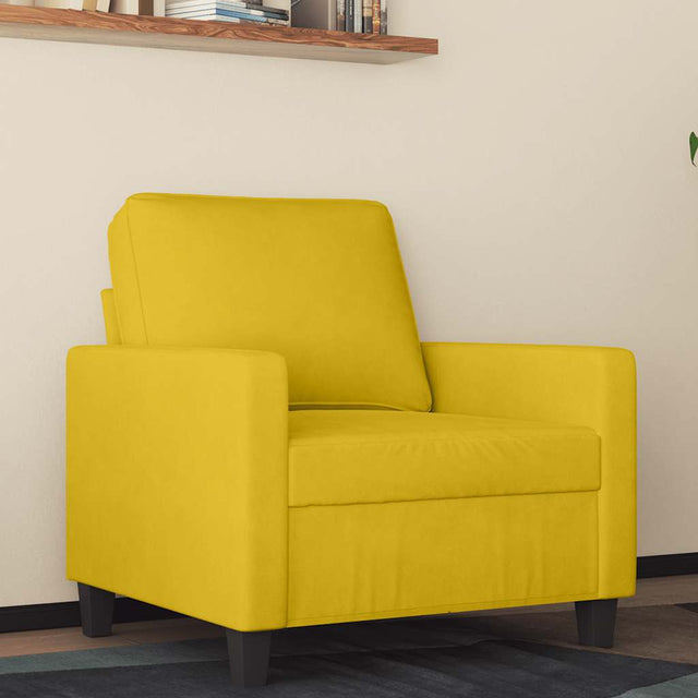 Vidaxl fauteuil 60 cm fluweel geel