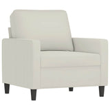 Vidaxl fauteuil 60 cm fluweel crèmekleurig