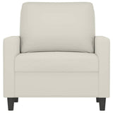 Vidaxl fauteuil 60 cm fluweel crèmekleurig