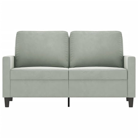 Vidaxl tweezitsbank 120 cm fluweel lichtgrijs