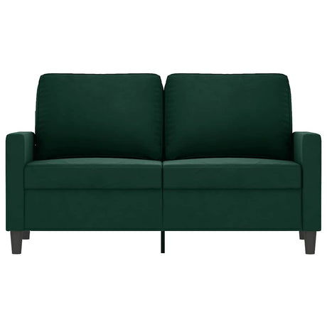 Vidaxl tweezitsbank 120 cm fluweel donkergroen