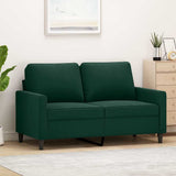 Vidaxl tweezitsbank 120 cm fluweel donkergroen