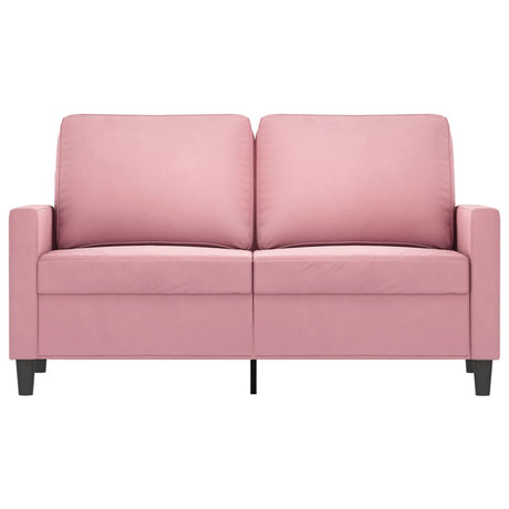 Vidaxl tweezitsbank 120 cm fluweel roze