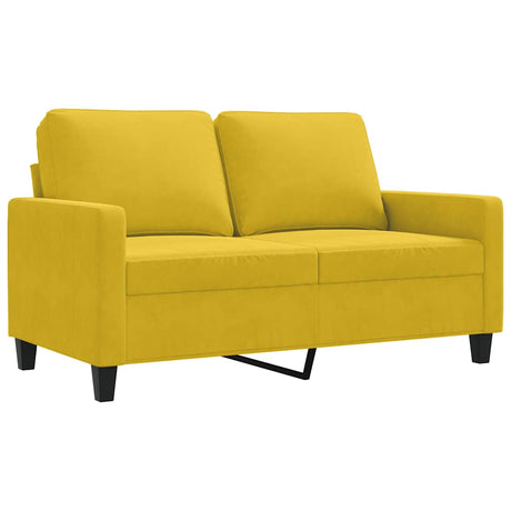 Vidaxl tweezitsbank 120 cm fluweel geel