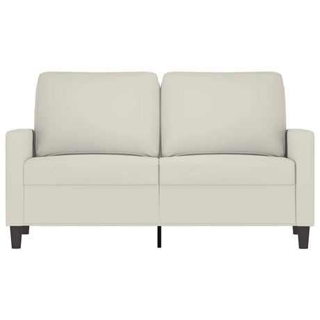 Vidaxl tweezitsbank 120 cm fluweel crèmekleurig