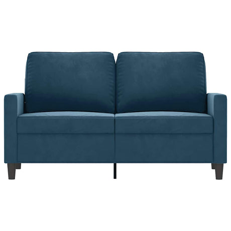 Vidaxl tweezitsbank 120 cm fluweel blauw