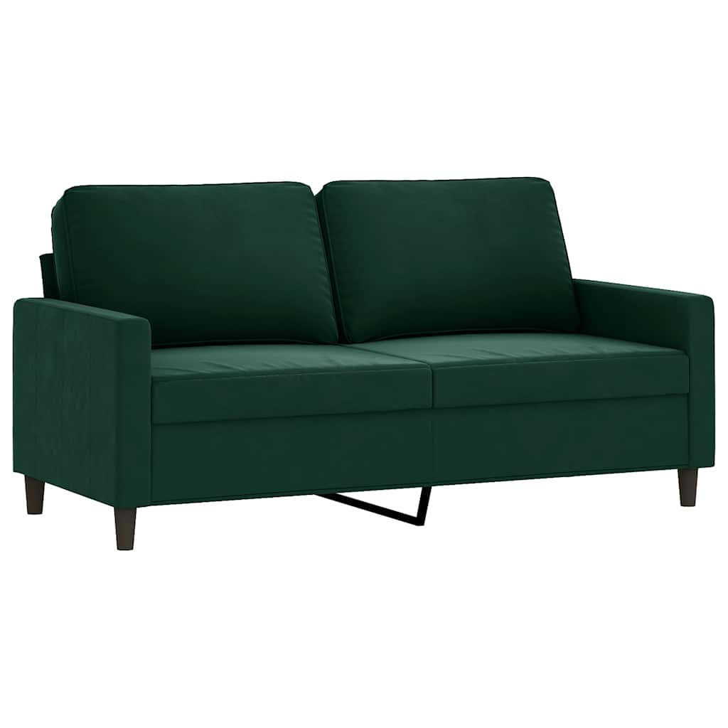 Vidaxl tweezitsbank 140 cm fluweel donkergroen