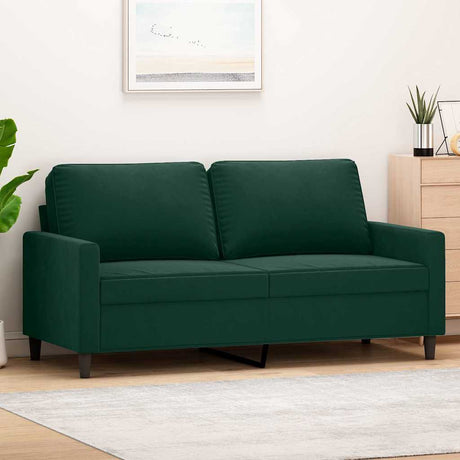 Vidaxl tweezitsbank 140 cm fluweel donkergroen