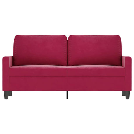 Vidaxl tweezitsbank 140 cm fluweel wijnrood