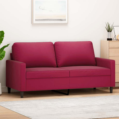 Vidaxl tweezitsbank 140 cm fluweel wijnrood