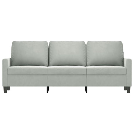 Vidaxl driezitsbank 180 cm fluweel lichtgrijs
