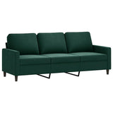 Vidaxl driezitsbank 180 cm fluweel donkergroen