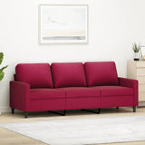 Vidaxl driezitsbank 180 cm fluweel wijnrood