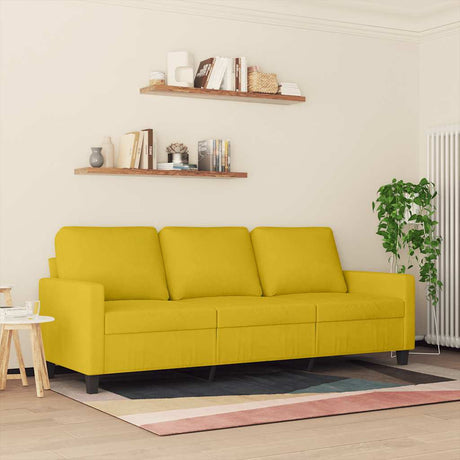 Vidaxl driezitsbank 180 cm fluweel geel