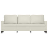 Vidaxl driezitsbank 180 cm fluweel crèmekleurig