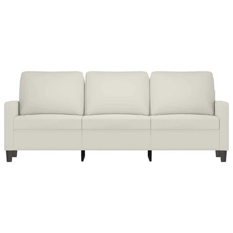 Vidaxl driezitsbank 180 cm fluweel crèmekleurig