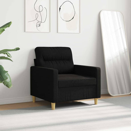 Vidaxl fauteuil 60 cm stof zwart