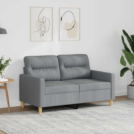 Vidaxl tweezitsbank 120 cm stof lichtgrijs