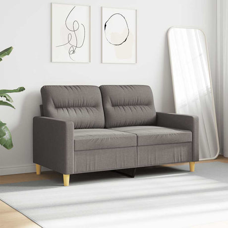 Vidaxl tweezitsbank 120 cm stof taupe