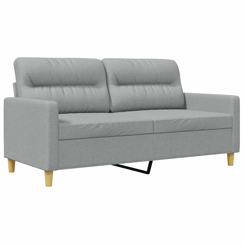 Vidaxl tweezitsbank 140 cm stof lichtgrijs