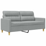 Vidaxl tweezitsbank 140 cm stof lichtgrijs
