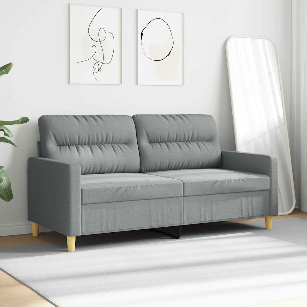 Vidaxl tweezitsbank 140 cm stof lichtgrijs