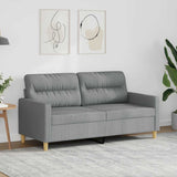 Vidaxl tweezitsbank 140 cm stof lichtgrijs