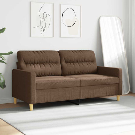 Vidaxl tweezitsbank 140 cm stof bruin