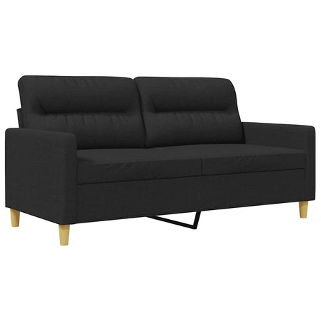 Vidaxl tweezitsbank 140 cm stof zwart