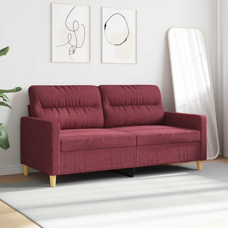 Vidaxl tweezitsbank 140 cm stof wijnrood