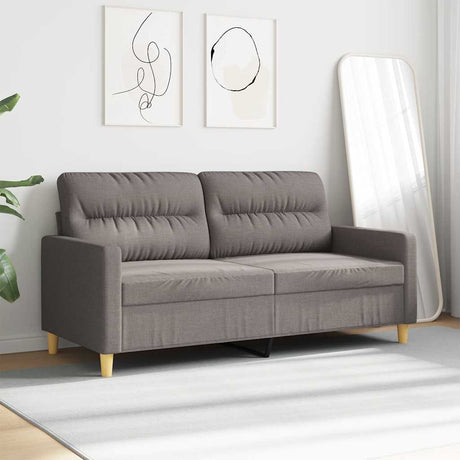 Vidaxl tweezitsbank 140 cm stof taupe