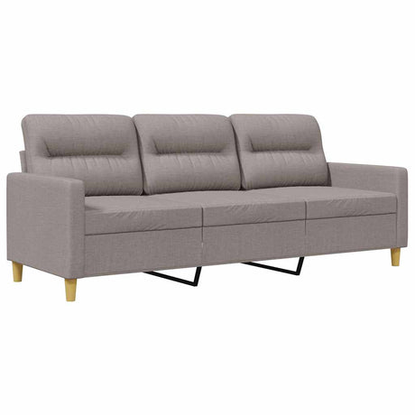 Vidaxl driezitsbank 180 cm stof taupe