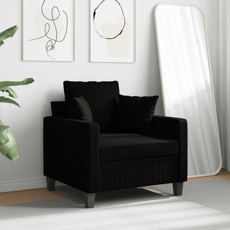 Vidaxl fauteuil 60 cm stof zwart