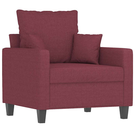 Vidaxl fauteuil 60 cm stof wijnrood