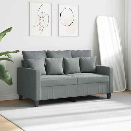 Vidaxl tweezitsbank 120 cm stof lichtgrijs