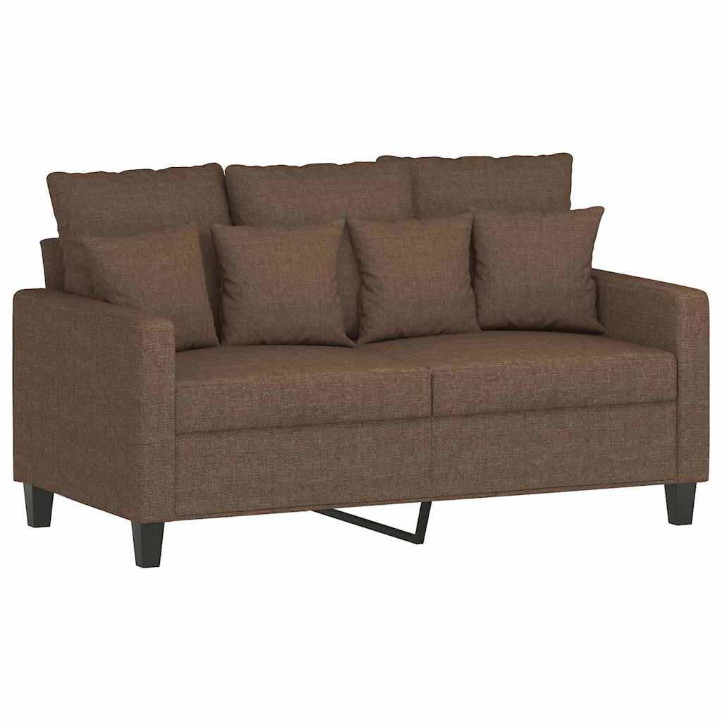 Vidaxl tweezitsbank 120 cm stof bruin