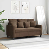 Vidaxl tweezitsbank 120 cm stof bruin