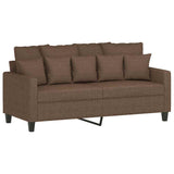Vidaxl tweezitsbank 140 cm stof bruin