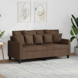 Vidaxl tweezitsbank 140 cm stof bruin